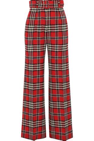 Emilia Wickstead Jana Belted Wool Crepe Wide Leg Pants