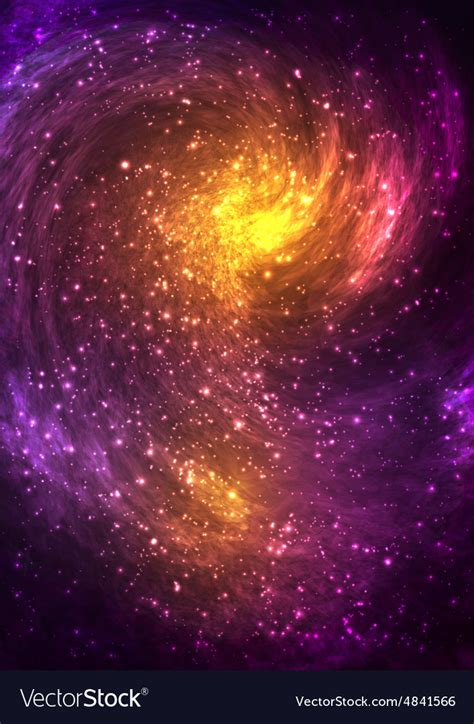 Colorful Space Background With Nebula Stellar Vector Image