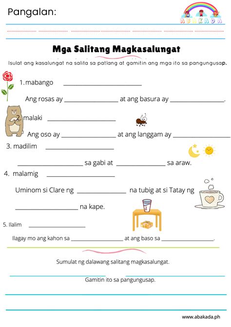 Magkasalungat Worksheet 2