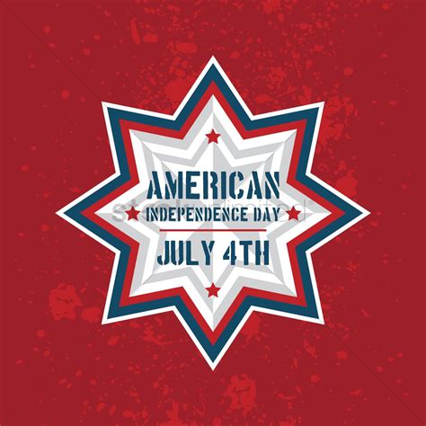 American Independence Day Label Vector Image 1514706 Stockunlimited