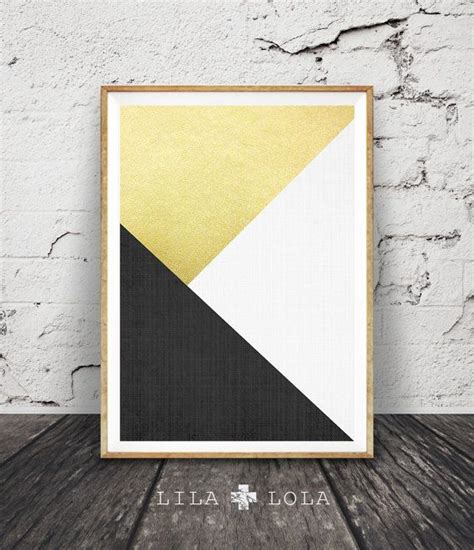 Handmade Board Ideas Black White And Gold Print Abstract Art