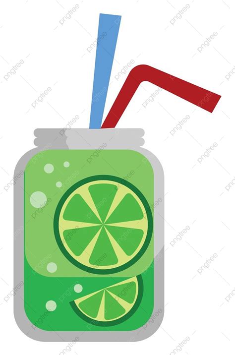 Lime Juice Clipart Vector Lime Juice With Straws Inc On Icon Png