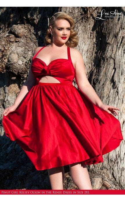 Pinup Couture Renee Dress In Red Pinup Couture Plus Size Dresses