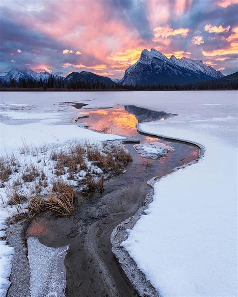 Vermilion Lakes And Mt Rundle Banff Alberta By Simon Ennals