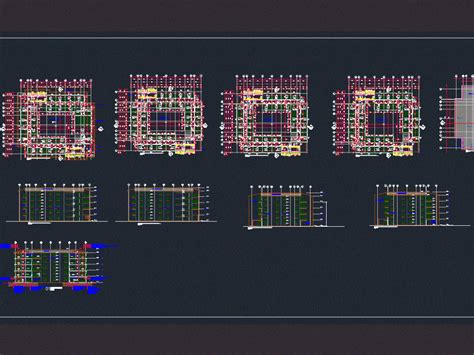 Dormitory Building Dwg Section For Autocad Designs Cad