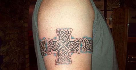 Celtic knot arm bracelet tattoo. Celtic Wristband Tattoos - elegant arts tattoo