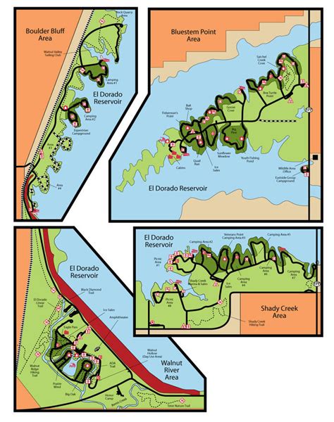 El Dorado Lake Camping Map