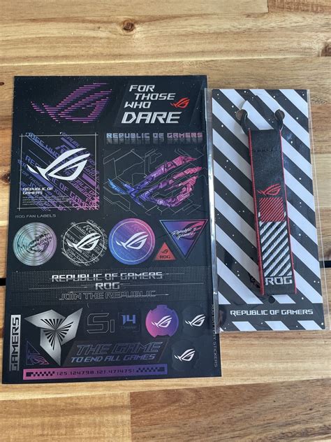 Asus Rog Republic Of Gamers Keychain And Sticker Sheet Ebay
