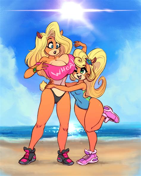 Rule 34 2019 2girls Anthro Background Bandicoot Beach