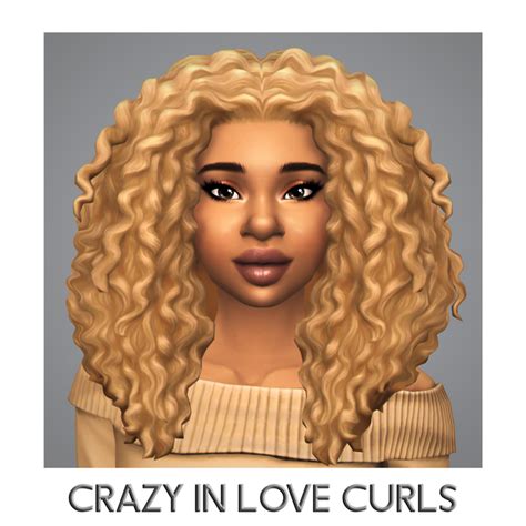 Crazy In Love Curls Savvysweet On Patreon Sims Hair Afro Hair