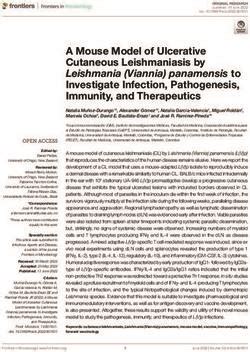A Mouse Model Of Ulcerative Cutaneous Leishmaniasis By Leishmania Viannia Panamensis To