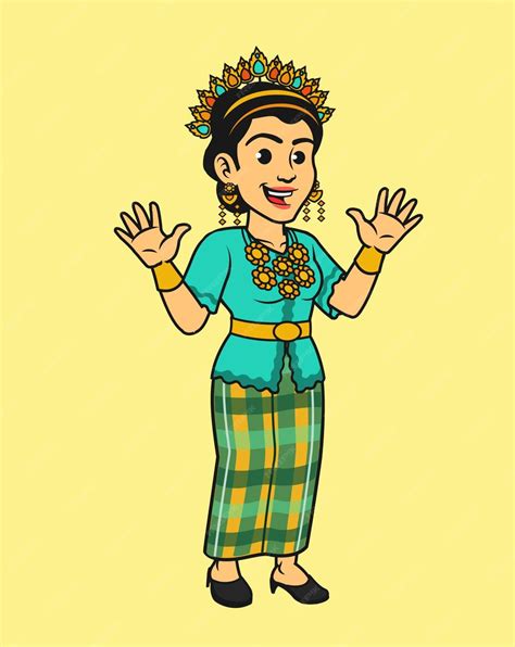 Premium Vector Indonesian Native Sulawesi In Traditional Dress