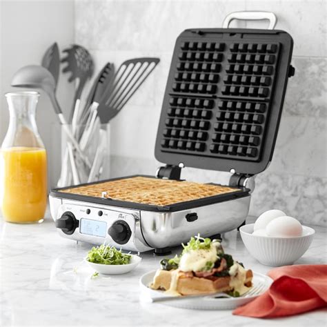 All Clad 4 Square Digital Gourmet Waffle Maker With Removable Plates
