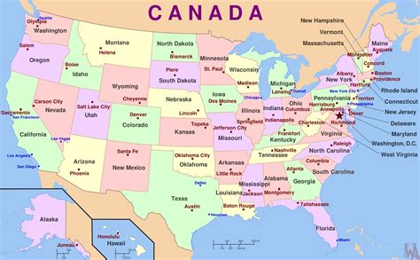 Drag each state onto the map by region. Political Map of the United States With Capital | WhatsAnswer
