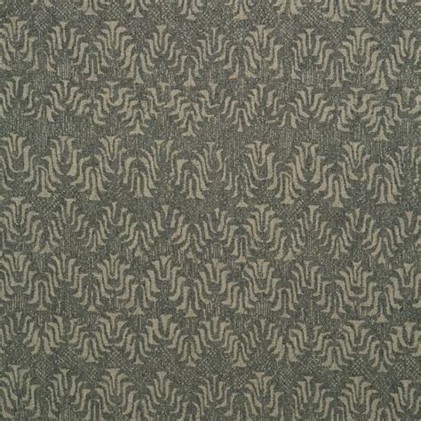 Fabric Swatch Of A Dark Grey And Neutral Jacquard Weave Fabric For