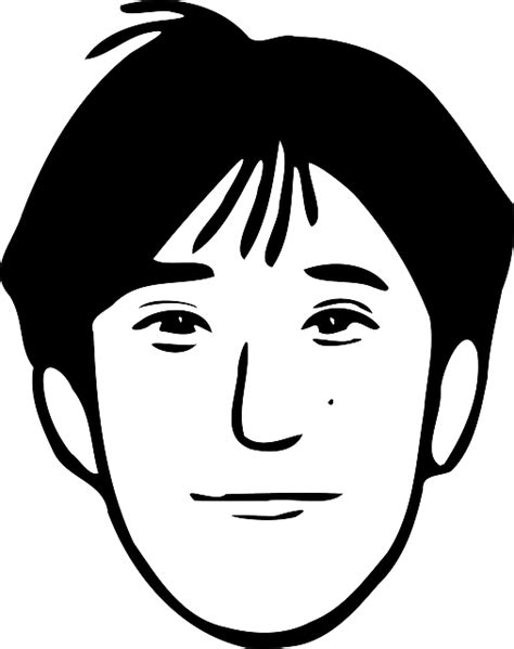 Face Cartoon Black And White Clip Art Library