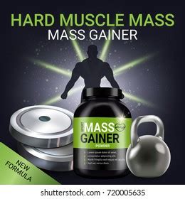 Mass Gainer Ads Vector Realistic Illustration Stock Vector Royalty