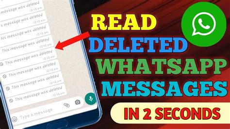 how to read deleted messages on whatsapp this message was deleted youtube