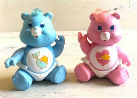 1980s Poseable Care Bears Baby Hugs And Baby Tugs Vintage Care Bear