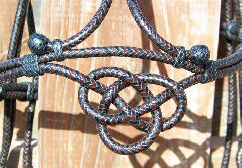 Braided Kangaroo Leather Headstall With An Alamar Knot Etsy