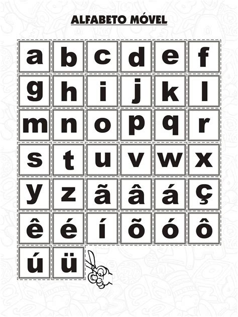 Alfabeto Movel Para Recortar Letras Do Alfabeto Alfabeto Para 131211