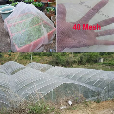 Tewango 40mesh Insect Net Nylon Garden Vegetables Protection 2m Width