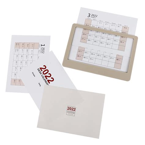 Hemoton 2022 Desk Calendar Stand Up Desktop Year Calendar Organizer