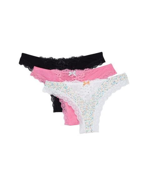 Honeydew Intimates Synthetic Willow Thong 3 Pack Lyst