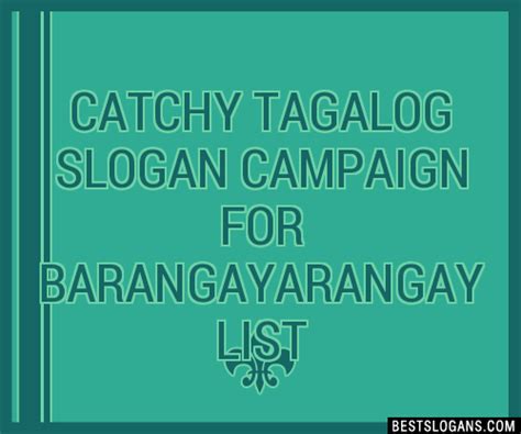 30 Catchy Tagalog Para Sa Guro Slogans List Taglines Phrases Names