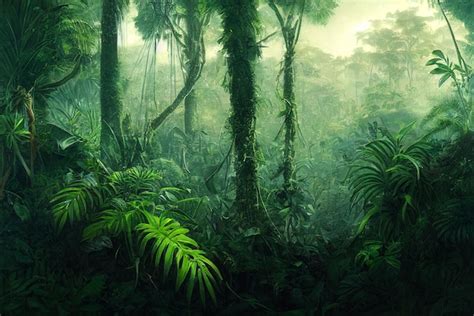 Premium Photo Tropical Rainforest Landscape Tropical Jungle Palm