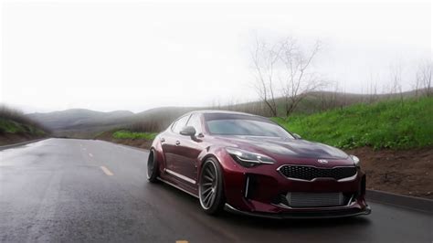 Stanced Bagged And Wide Kia Stinger Gt Youtube