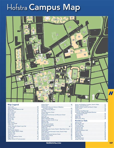 Hofstra University Campus Map Map Vectorcampus Map