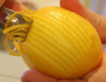 Lemon peel is used in some recipes, but it is more bitter, so if your recipe says lemon zest or grated lemon peel, try to use just the colored part. How To Zest Lemons, Lemon Zester