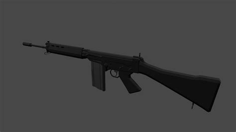 3d Fn Fal Rifle Model Turbosquid 1596646