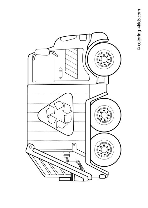 18 dirty jobs garbage truck coloring page for kids. Garbage truck - Coloring pages for kids, grbtrck | Garbage ...