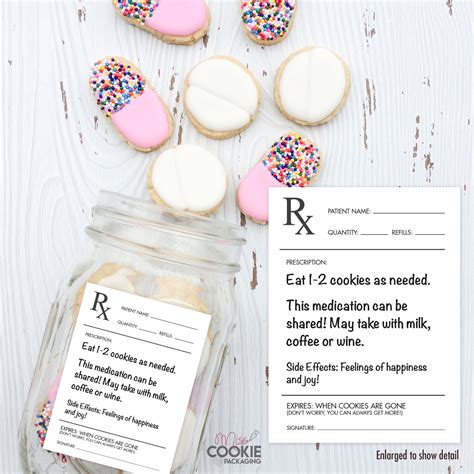 A prescription bottle label provides a bridge of essential information between a pharmacy and customers. Printable Rx Label for Cookie Prescription Jar | Etsy ...