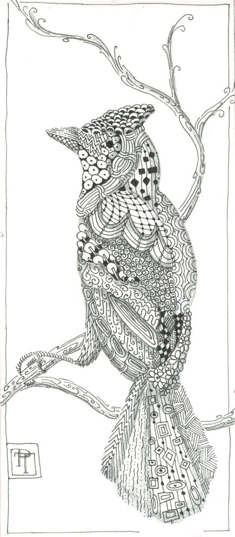 This is a silent flip through of the zendoodle coloring presents fairies in dreamland: Bird zentangle | Zentangle drawings, Coloring books ...
