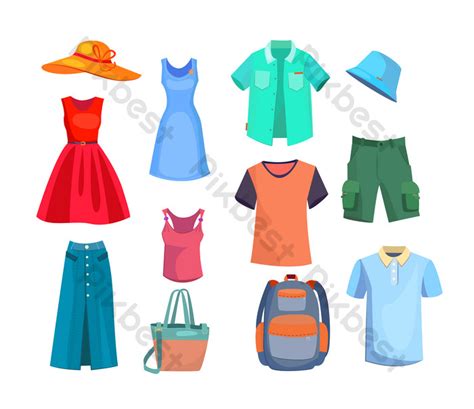 Summer Clothes Set Png Images Eps Free Download Pikbest