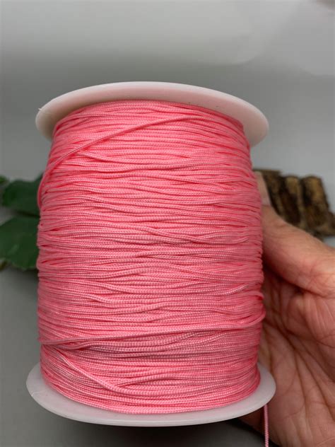 Pink Nylon Braiding Cord 10 Yards 30 Ft 1mm Shamballa Etsy