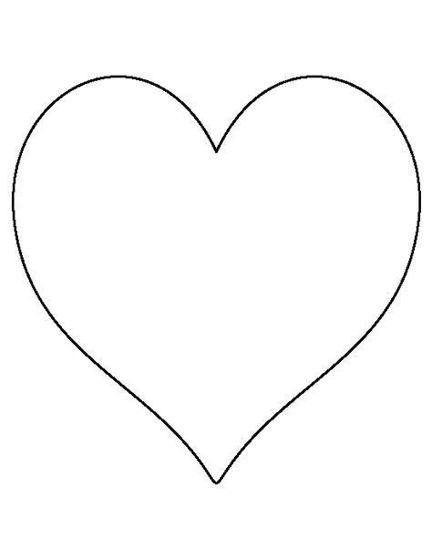 8 Inch Heart Pattern Use The Printable Outline For Crafts Creating