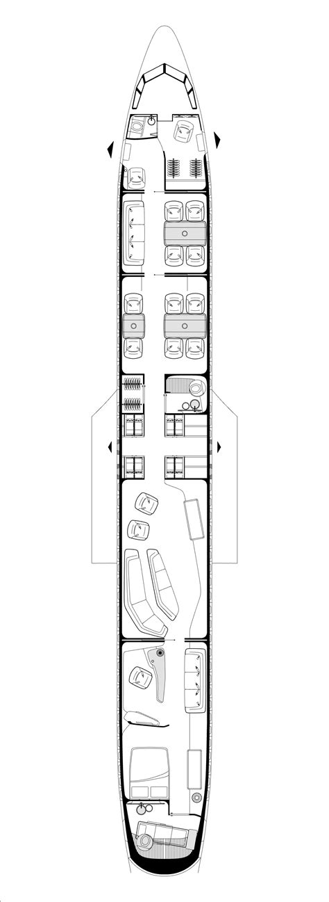 Private Jet Interior Design Vip Aircraft Floor Plans