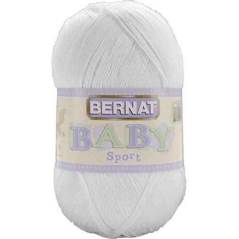 Bernat Big Ball Baby Sport Yarn White 3 Light 123 Oz 1256 Yds For