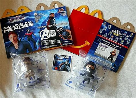 2019 Mcdonalds Marvel Avengers Happy Meal Toys Groot And Ronin 2 Boxes