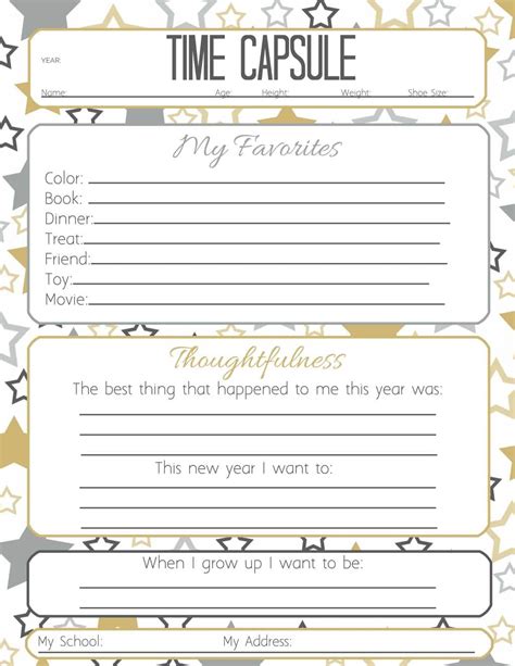 Printable Time Capsule