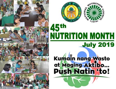 45th Nutrition Month With The Theme Kumain Nang Wasto At Maging