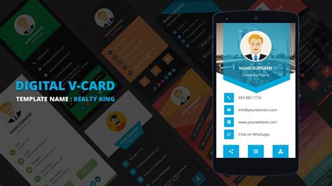 Digital Business Card Template Digital Vcard Template Realtyking