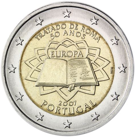 Portugal 2 Euro 2007 50th Anniversary Of The Treaty Of Rome Eur929