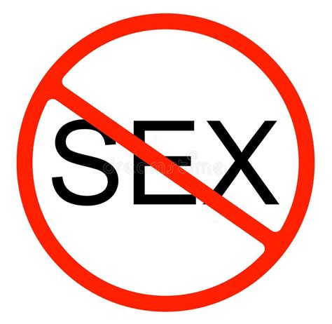 No Sex Romance Red Warning Sign Stock Illustration Illustration Of Free Download Nude Photo