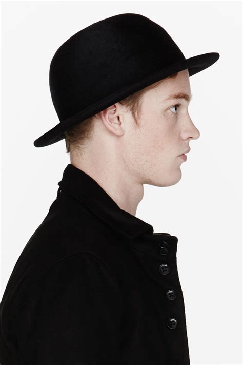 Lyst Ann Demeulemeester Black Wool Round Hat In Black For Men