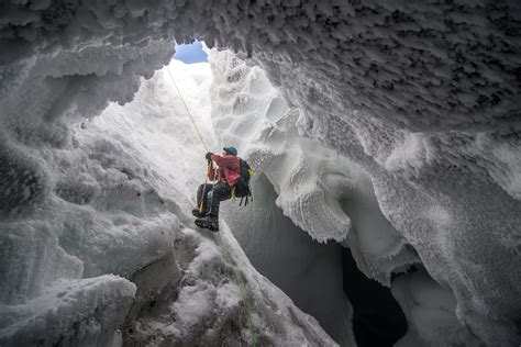 White Cage Ice Arctic Cave Climbing Hd Wallpaper Wallpaper Flare